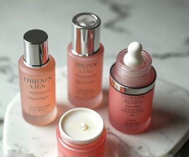 Anti-aging skincare routine with premium face cream products