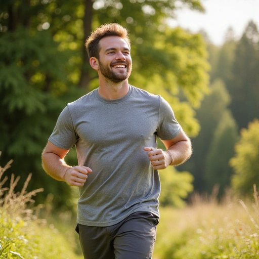 Man enjoying active lifestyle with natural energy